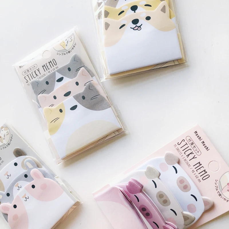 

Kawaii Penguin Pig Bear Cat Memo Pads Student Stationery School Office Supply