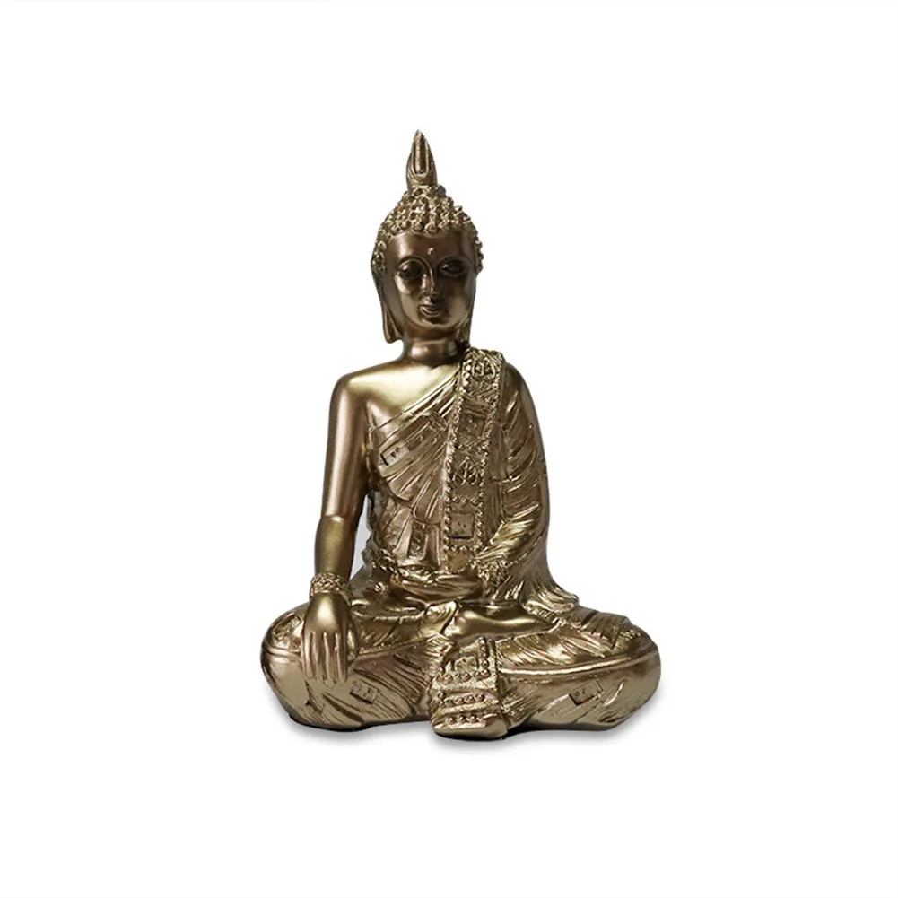 

1 шт. Будда украшение блестящая статуя садовая Статуэтка скульптура Открытый Двор Гостиная садовый декор домашние ремесла