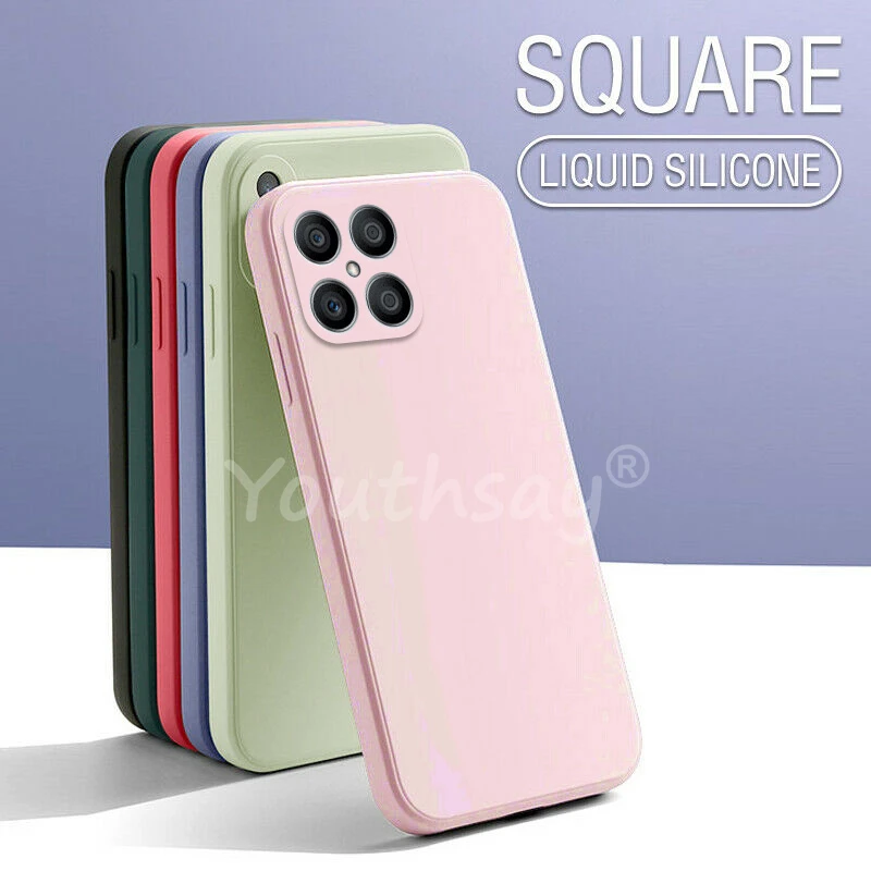 

For Honor X8 Case For Honor X8 X8A X9A X7A X6A X9A Cover Liquid Silicone Plain Capa Coque Protector Case For Honor X8 Cover