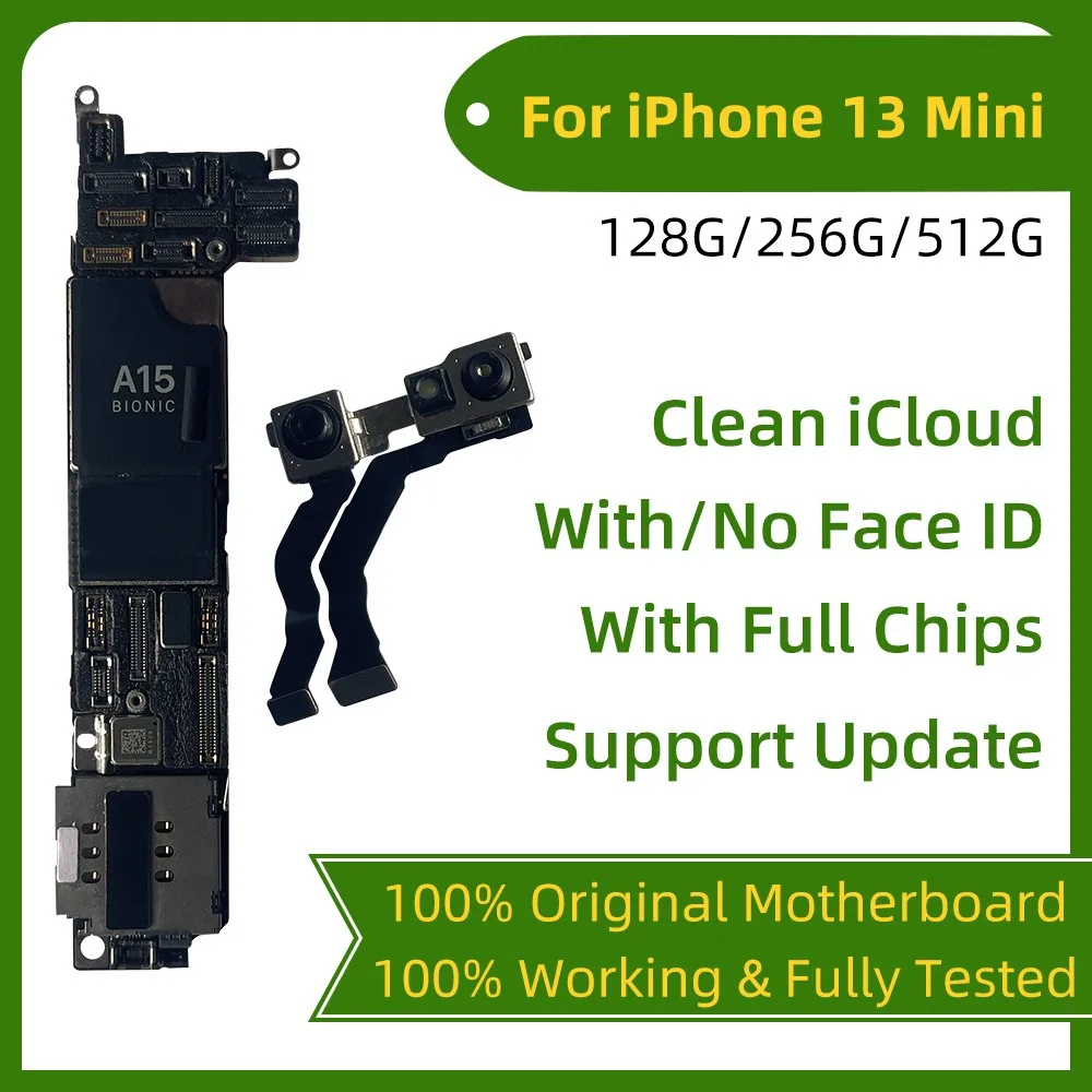 Original Clean iCloud Mainboard For iPhone 13 Pro Max Motherboard With Face ID iphone mini Logic Board unlocked |
