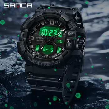 SANDA G Style Military Sport Watch Men Top Brand Luxury Shock Resist LED Digital Quartz Watches For Men Clock Relogio Masculino-37293