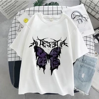 graphic butterfly print womens t shirts unisex harajuku summer short sleeve t shirts streetwear tops funny t shirts female