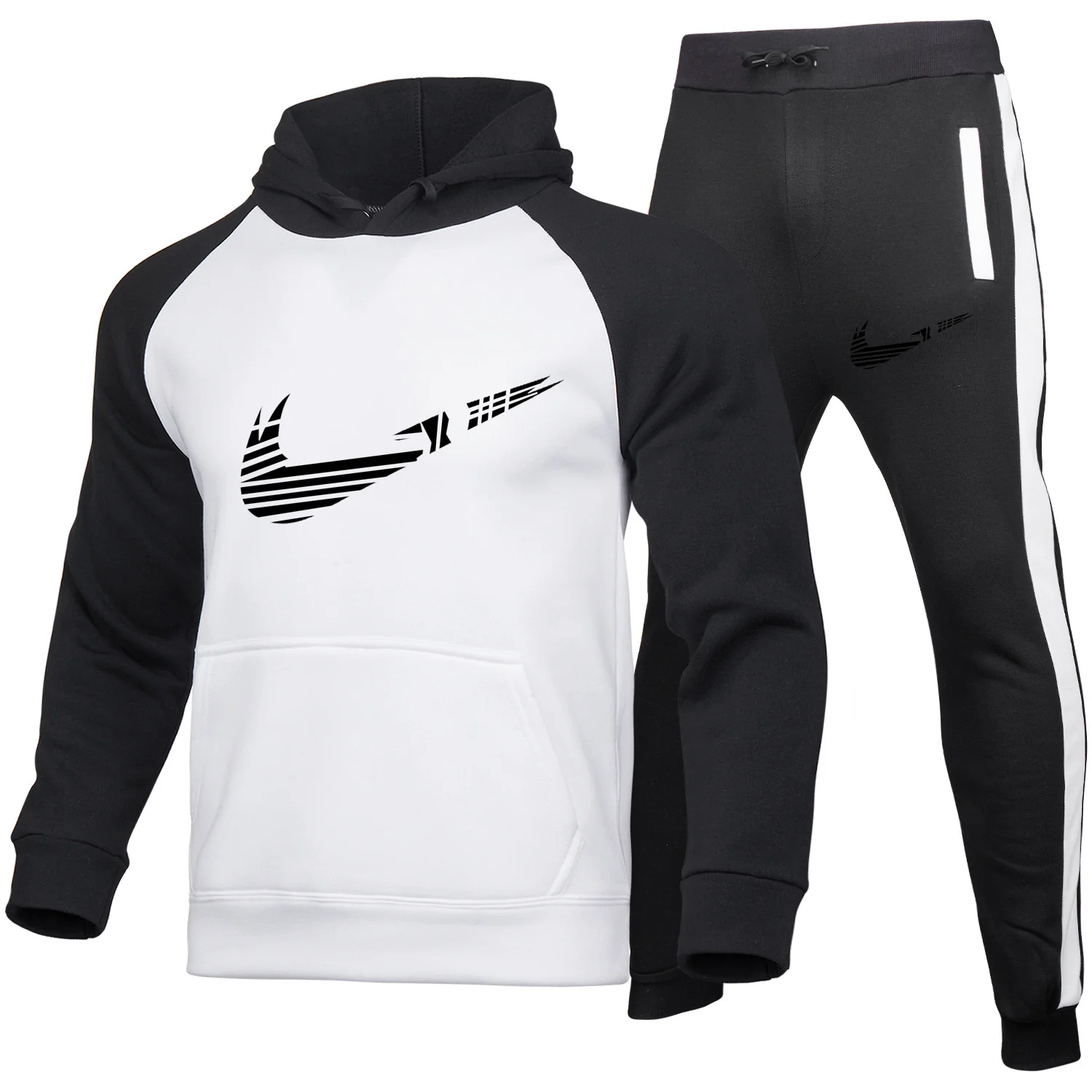 

Brand sportswear Men's and women's track and field hoodies jogging trousers+sweater two-piece sportswear street hip-hop jogging