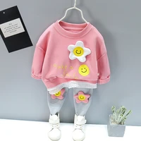 girls clothes sets long sleeve baby toddler children clothes spring autumn costume kids clothing suit two pieces candy colors