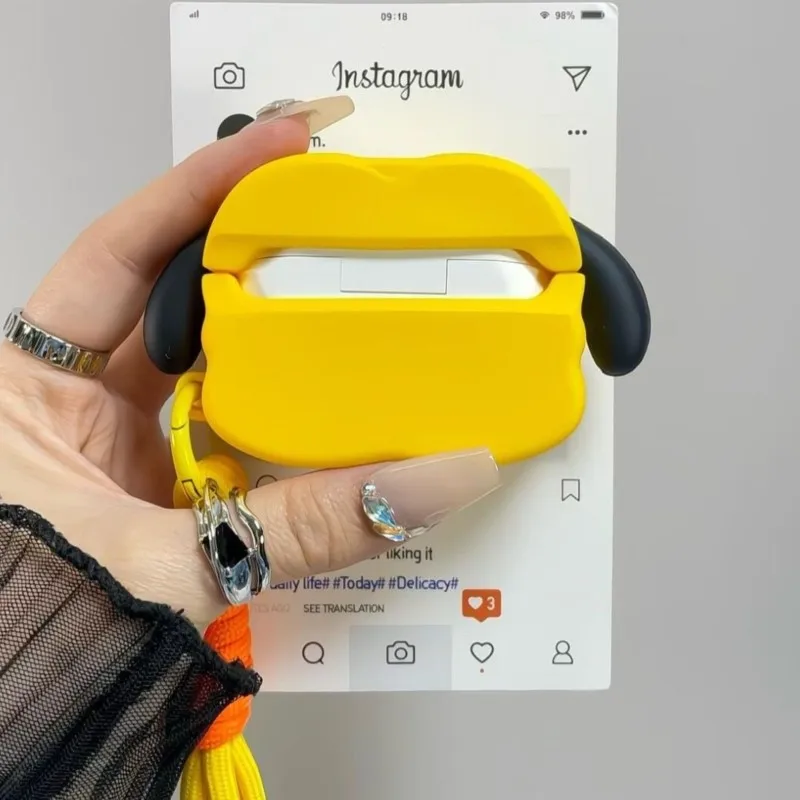 Фото Силиконовый чехол Disney Pluto 3D с мультяшным рисунком для AirPods с плетеным ремешком, милый противоударный чехол для AirPods 3 4 Pro Pro 2 Pro 3 №5
