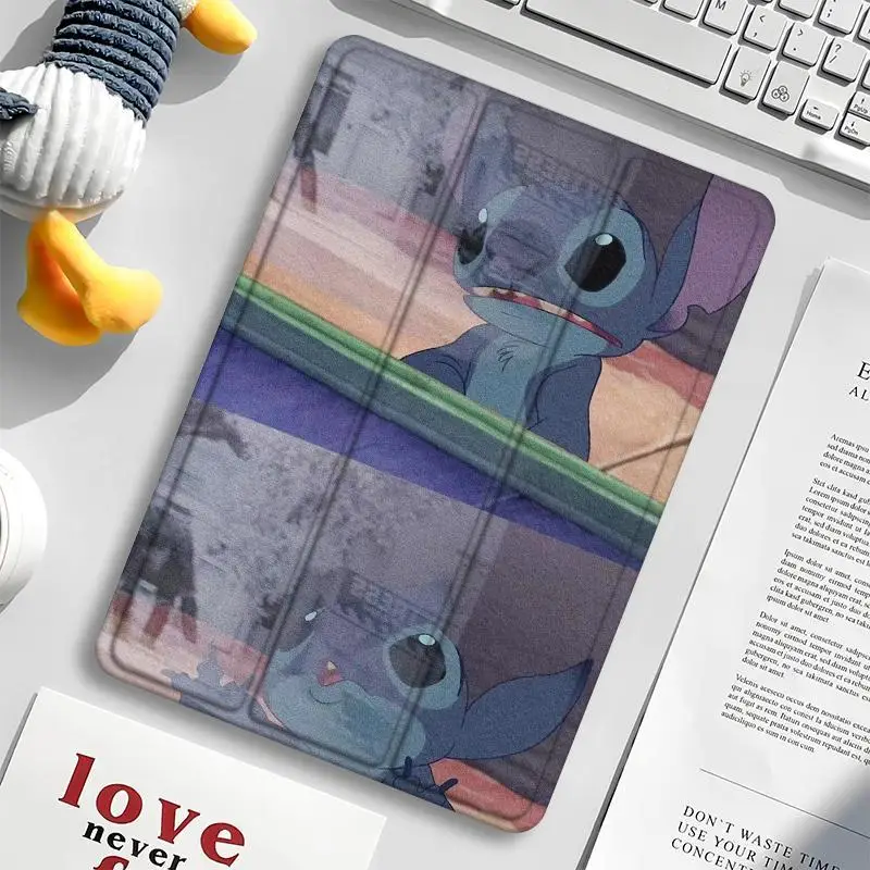 

Чехол для планшета Disney Stitch для iPad Pro Air 1 2 3 4 Mini 4 5 6 iPad 2018-2021, силиконовый креативный защитный чехол для планшета