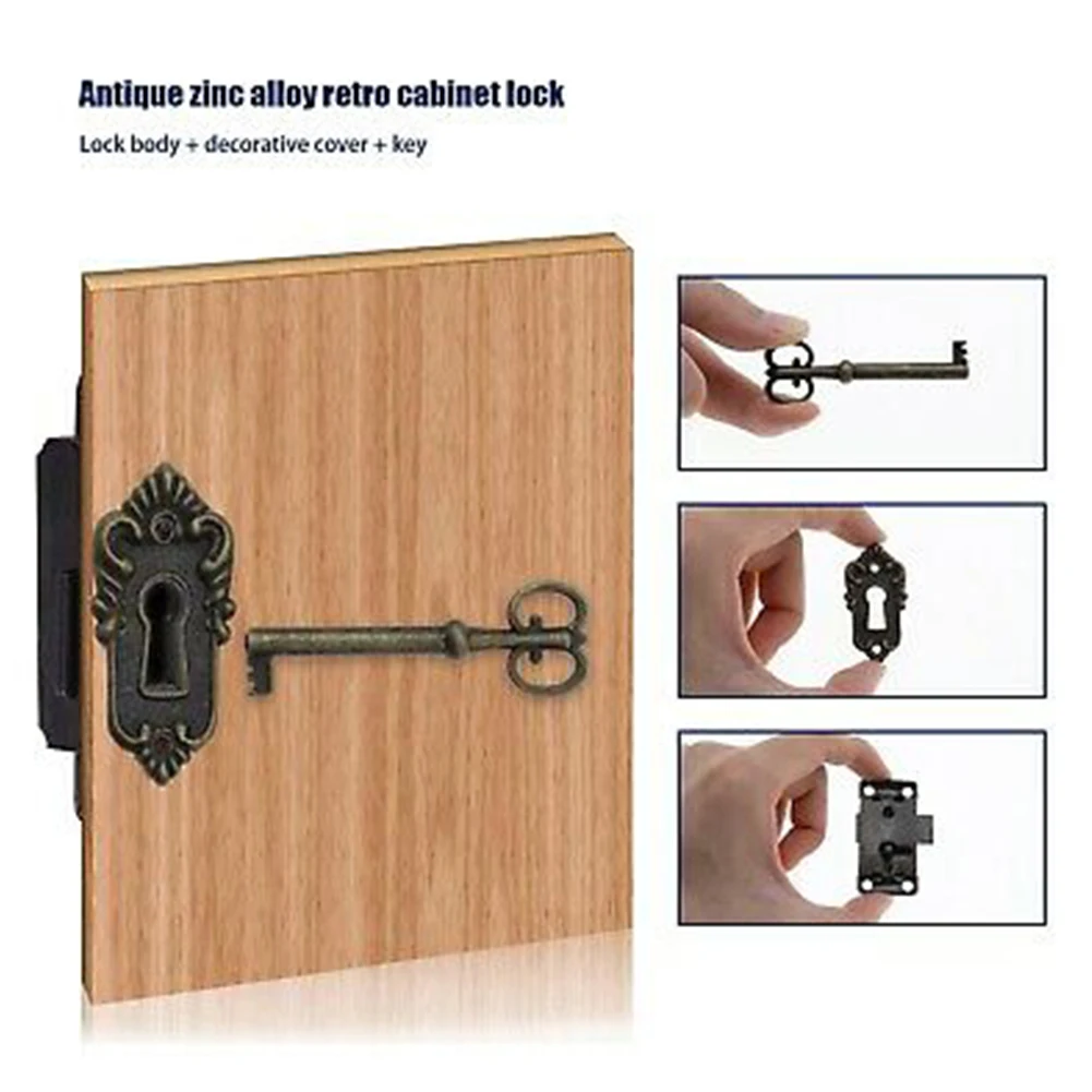 

Set Cabinet Door Locks Antique Bronze Bronze Colour Chests Curio Drawer Gift Box Home Improvement Jewellery Box