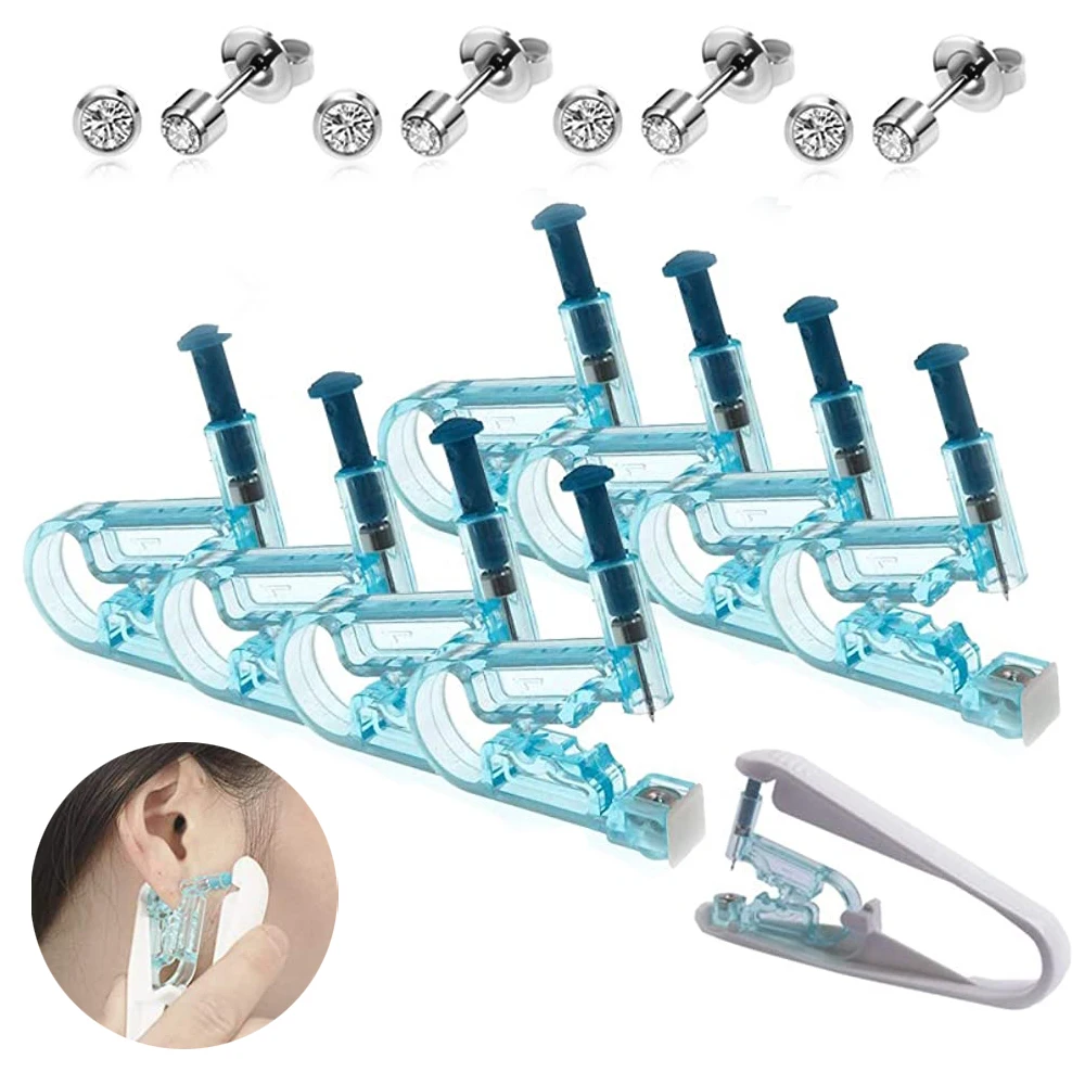 

Disposable Sterile Set Piercing Kit Asepsis Ear Piercing Unit Cartilage Tragus Helix Piercing Gun No Pain Nose Piercer Tool