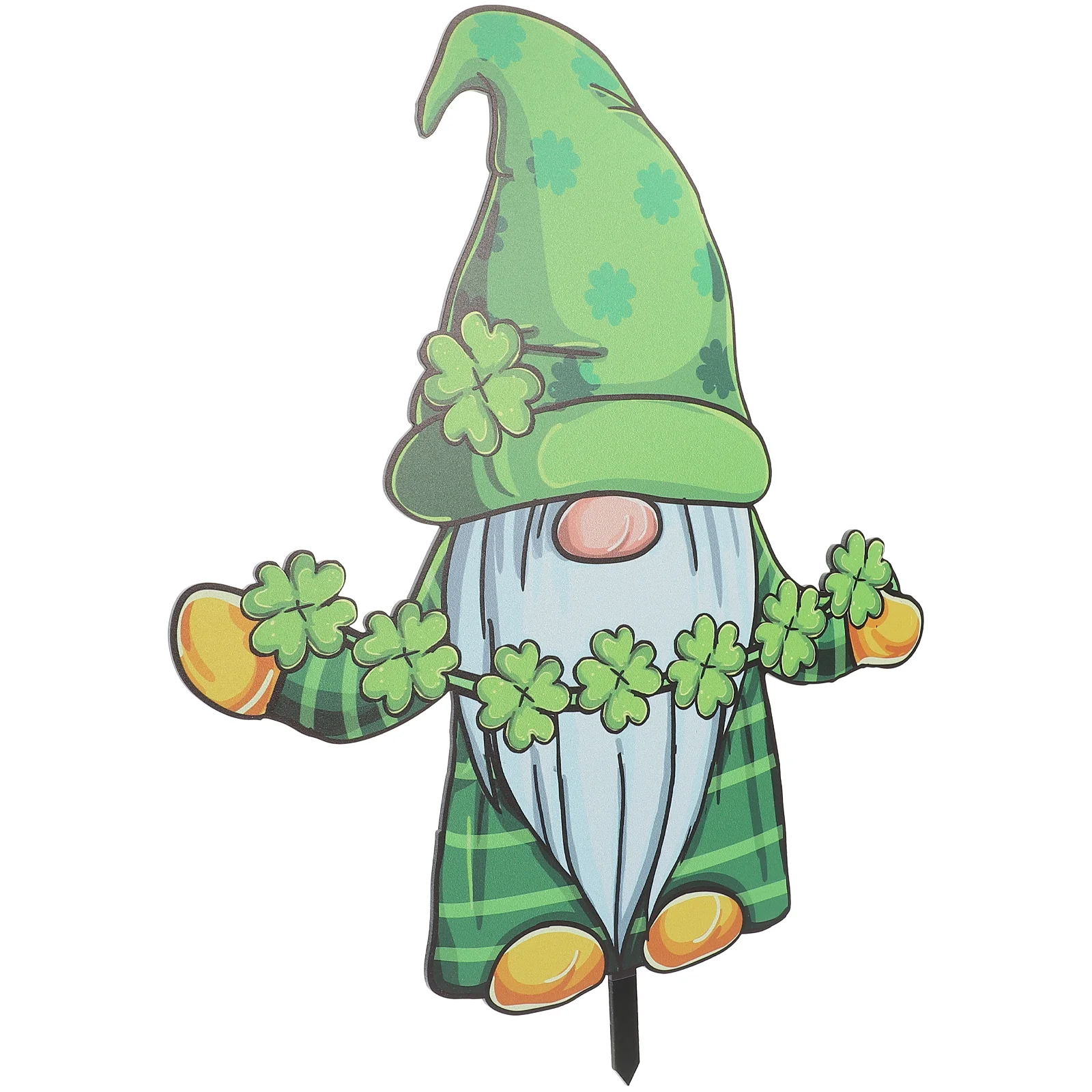 

Day St Patricks Sign Patrick Yard Decorations Outdoor Lawn Stake Garden Decor Decoration S Shamrock Gnomes Stakes Signs Gnome