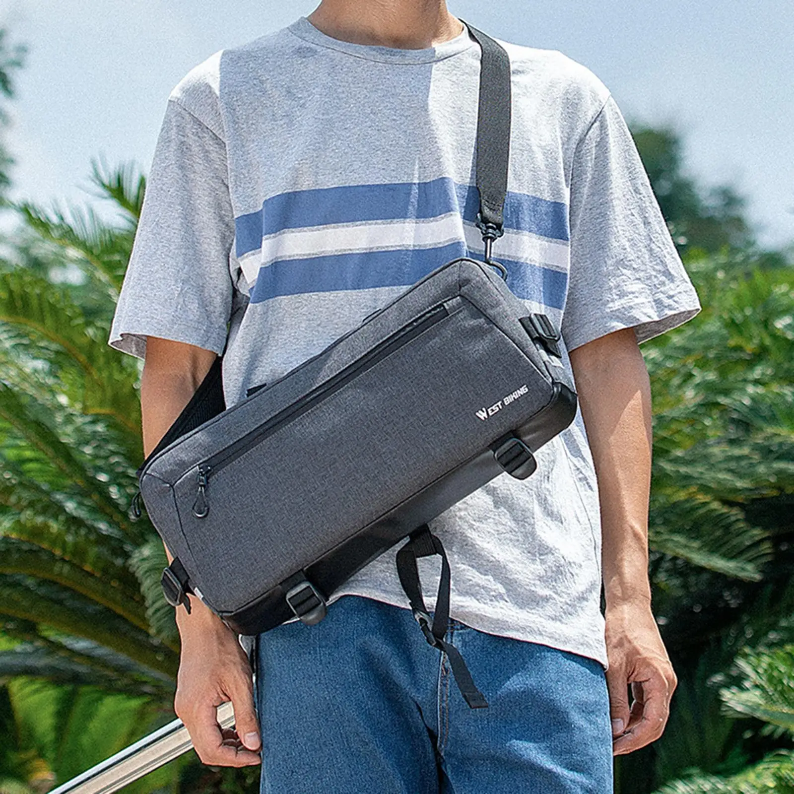 

Сумка на руль велосипеда 6,2 л, вместительная непромокаемая сумка через плечо