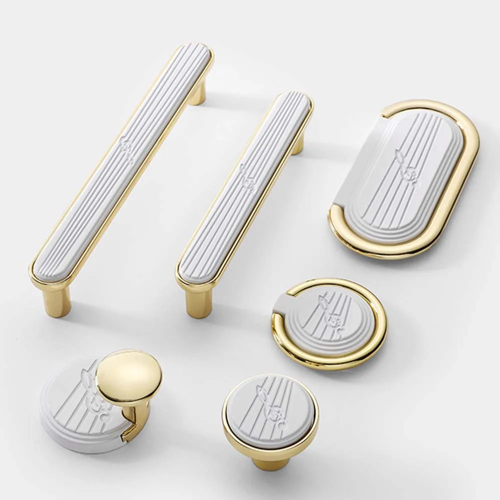 

American Color Matching Light Luxury Wardrobe Cabinet Handle Modern Minimalist Drawer Handle Cabinet Door Kitchen Door Handles