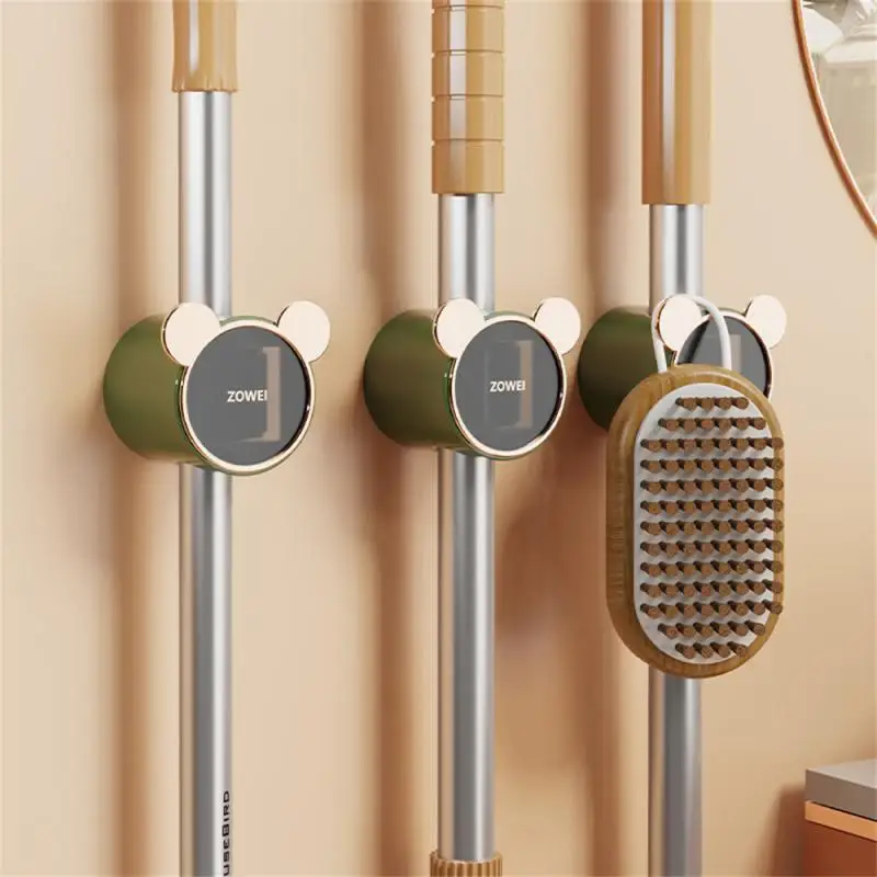 

Wall-mounted Drain Fixed Hook Powerful Mop Clip Home Storage Nail-free Installation Wall Hook Wall Hanging Mop Hook Storage Hook