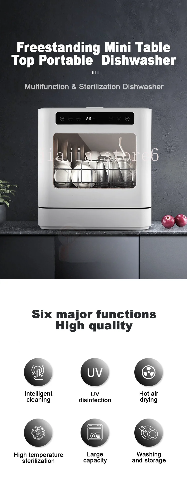 Портативная многофункциональная Посудомоечная машина для домашнего