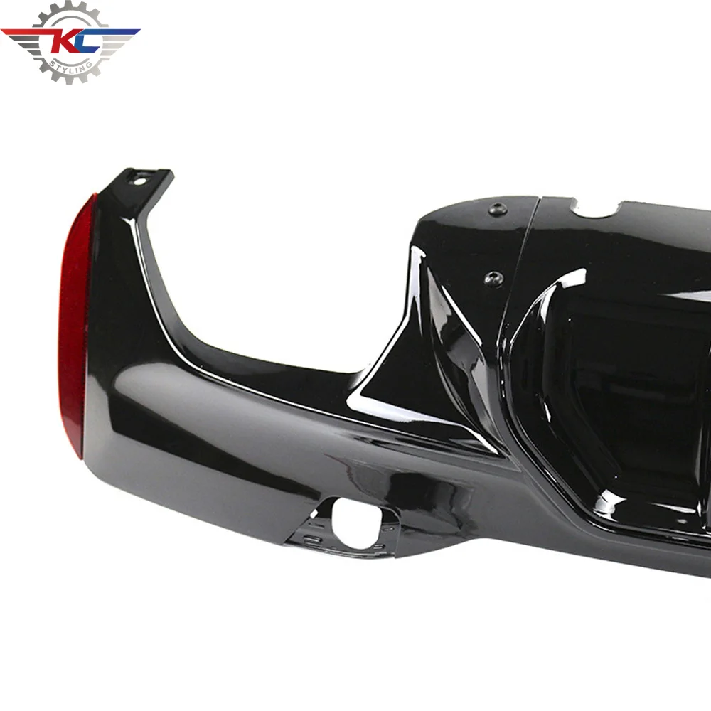 Для BMW 5 серии G30 M Sport 2017-2024 глянцевый черный карбоновый узор задний диффузор губа M5