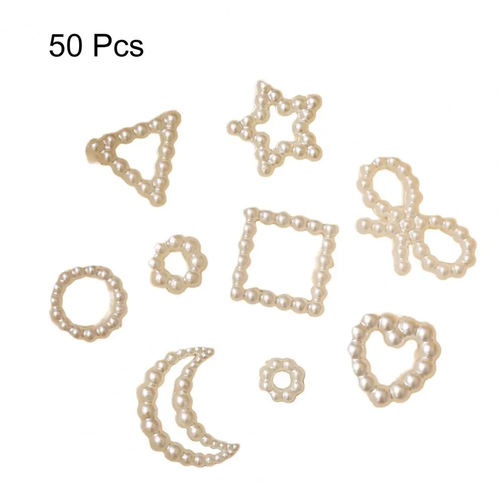 

50 шт., стильные 3D искусственные украшения для ногтей