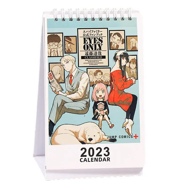 

2023 Anime SpyFamily Calendar Cute Creative Mini Desk Calendar Decoration Stationery School Supplies Kids Birthday Gifts
