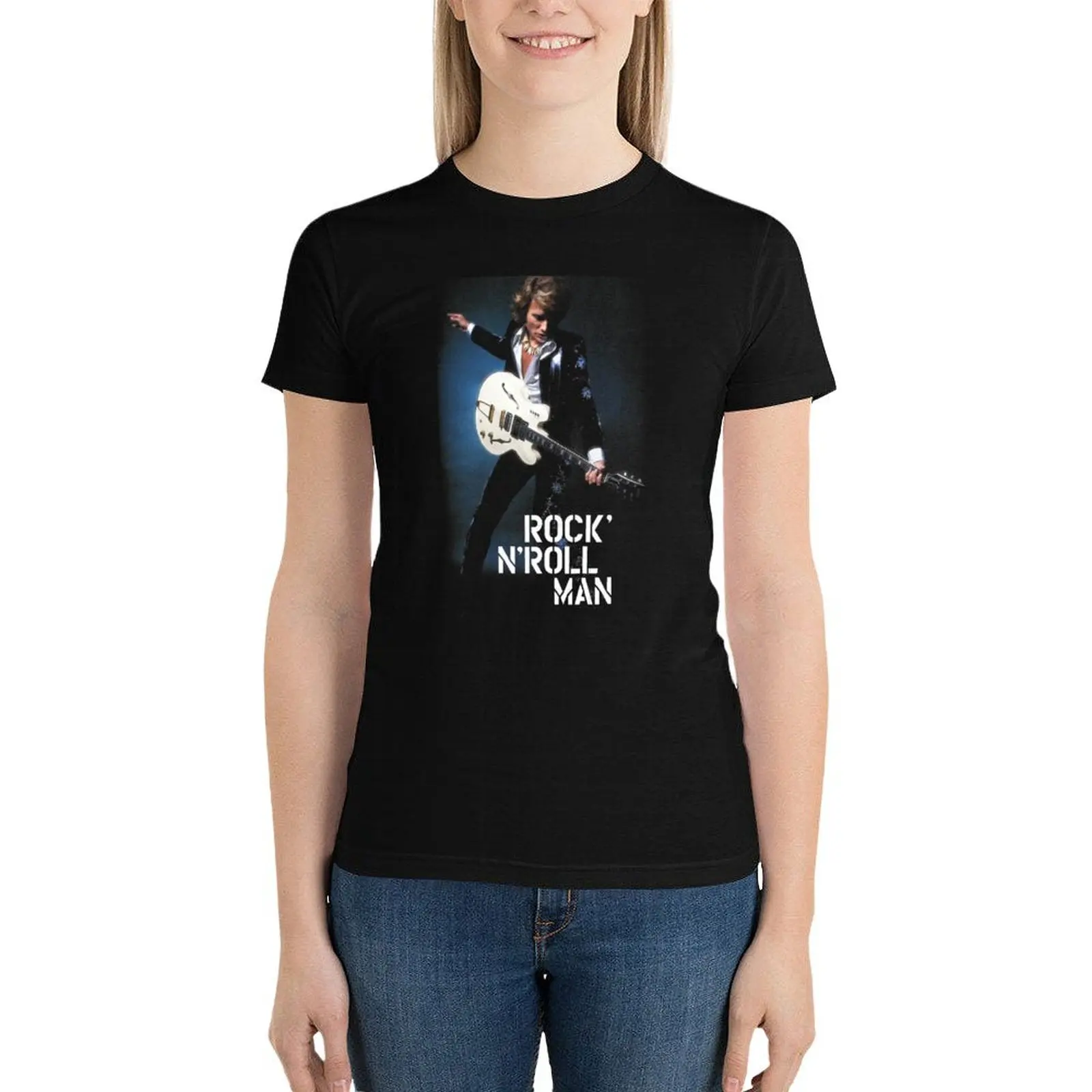Мужская Футболка ROCK N ROLL топы футболка с коротким рукавом блузка платье для