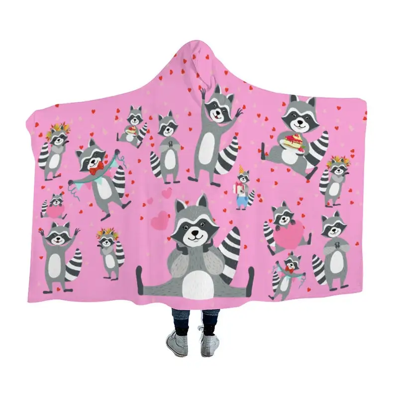 

Raccoon Plush Blanket Hoodie