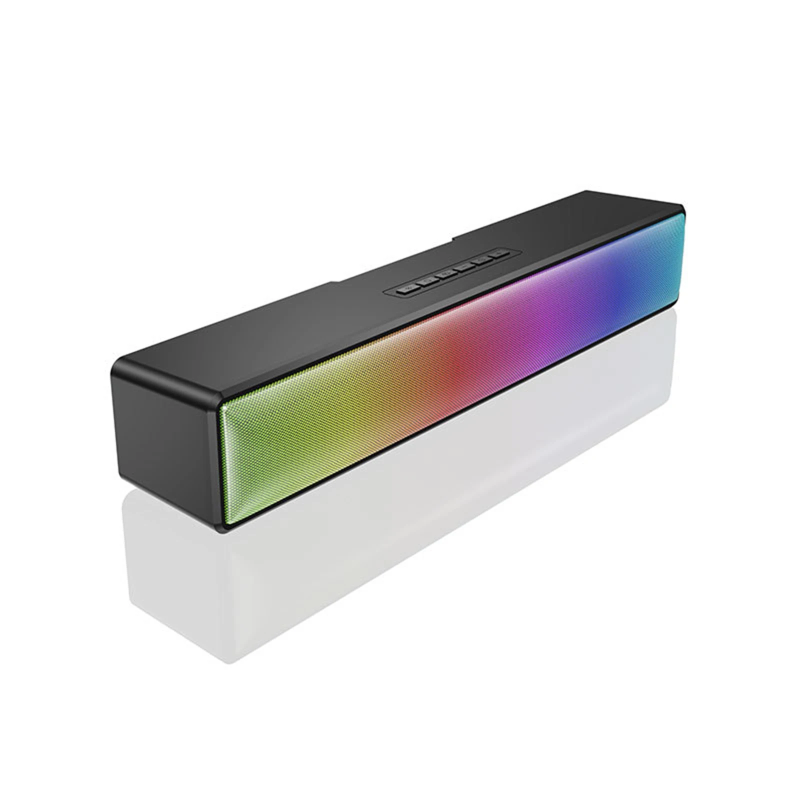 

Bluetooth-compatible Speaker Portable Wireless 3D Stereo Speaker with RGB Light Sync with Music Support TF Card