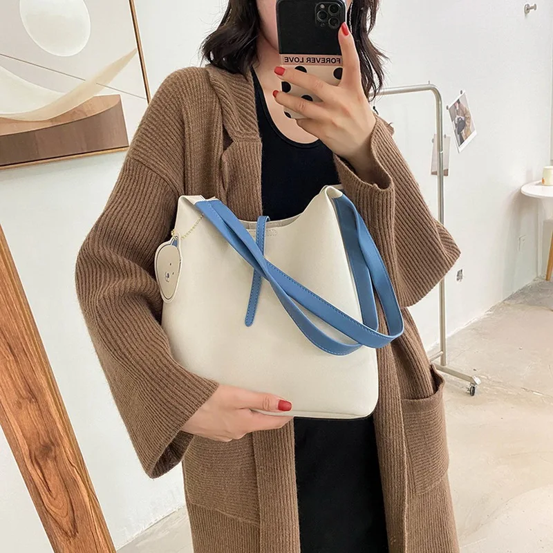 

Jodimitty 2022 Soft Large Capacity Tote Bag Shopper Bag Women Handbag Luxury Pu Leather Shoulder Bag Retro Oversized Women's Bag