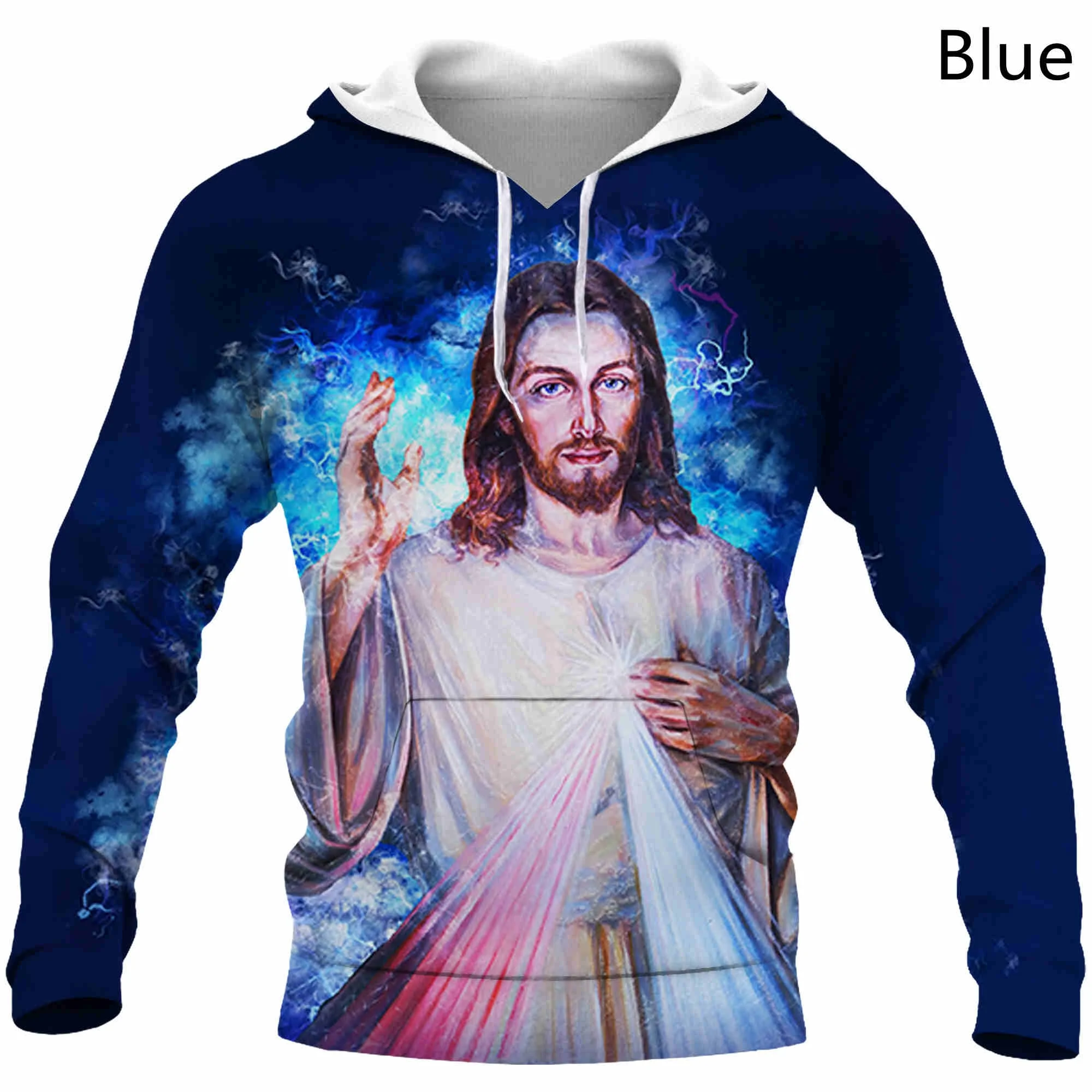 2022 Newest God! The cross fashion about Jesus Love Everone Christian 3D men hoodies