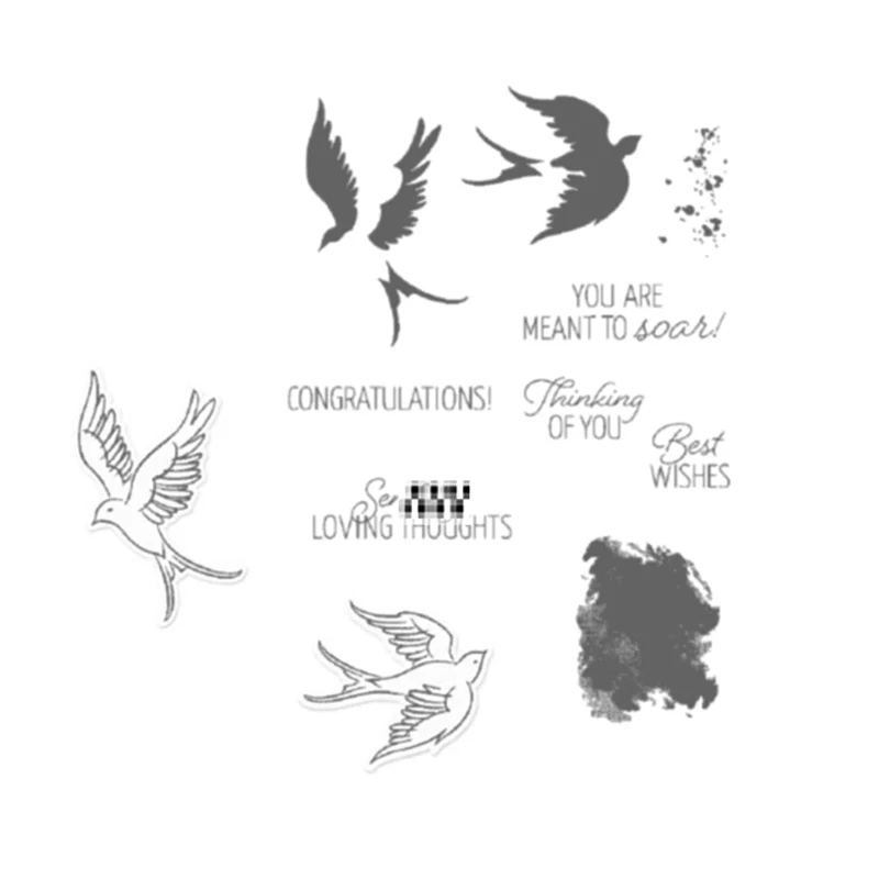 

Новинка 2022, популярные прозрачные штампы с узором в виде чайки и металлические штампы для самостоятельного изготовления бумажных поздрави...