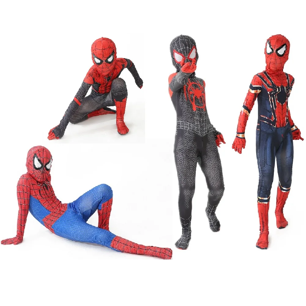Осенняя версия костюмов Человека-паука детский и взрослый супергерой для