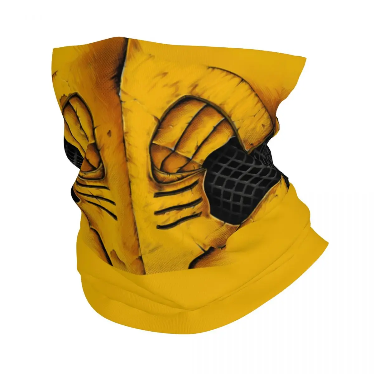 

Mortal Kombat Scorpion BandanaWinter Neck Warmer Women Windproof Wrap Face Scarf for Ski Game MKX Liu Kang Gaiter Headband