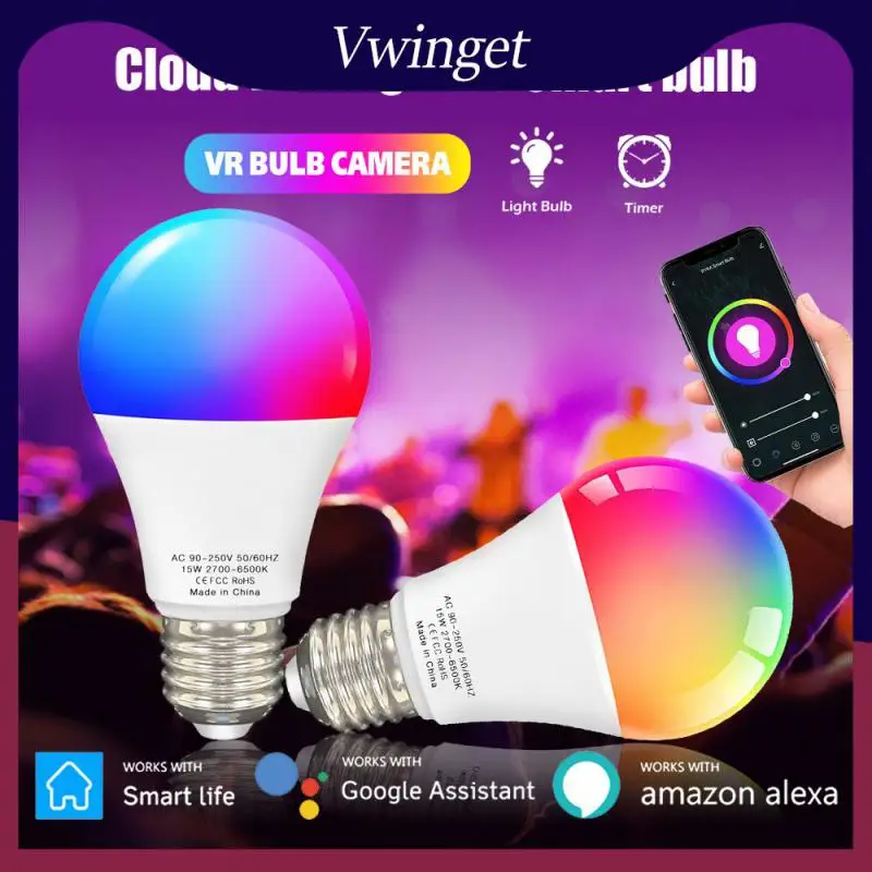 

Rgbcw Work With Alexa/google Home Smart Lamp E27 Bulb Google Assistant Wifi Smart Bulb Decoration 100-240v Smart Light
