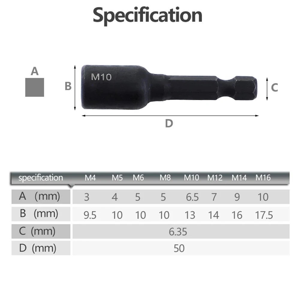 

6.35mm Hex Shank Thread Tap Socket Adapter M4-M16 HSS Straight Fluted Screw Tap For Pneumatic Screwdriver DIY Auto Repair