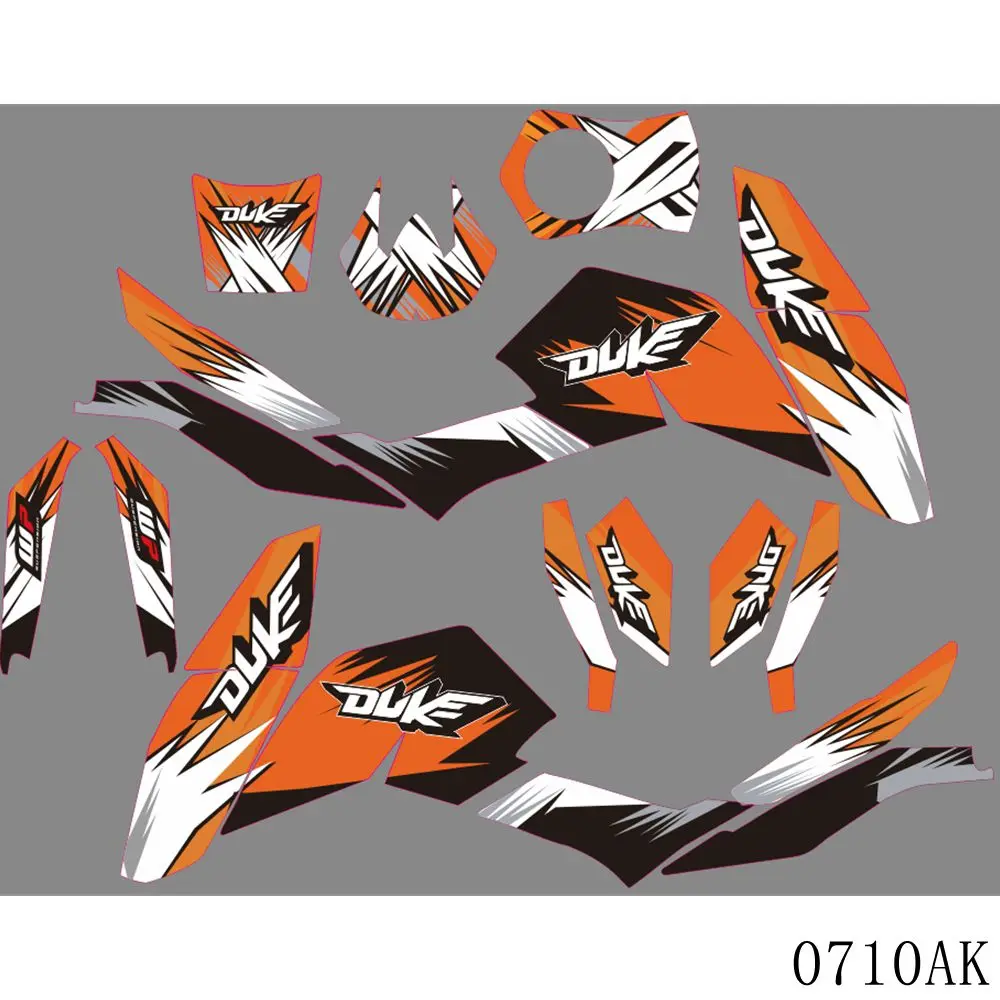 

For KTM DUKE 125 200 390 DUKE125 DUKE200 DUKE390 2013-2016 Full Graphics Decals Stickers Motorcycle Background Custom