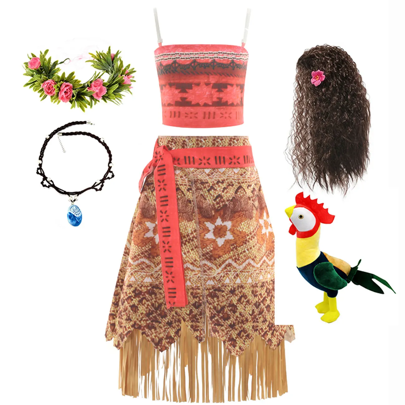 Платья Моана детская одежда для девочек косплей платье принцессы ваяна ожерелье