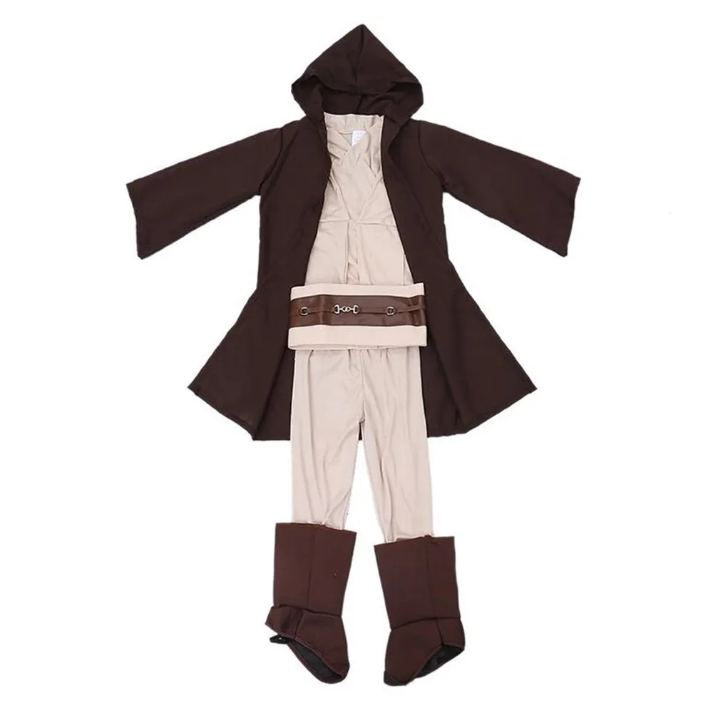 Высококачественный костюм джедая воина полный комплект косплей Оби Вань туника