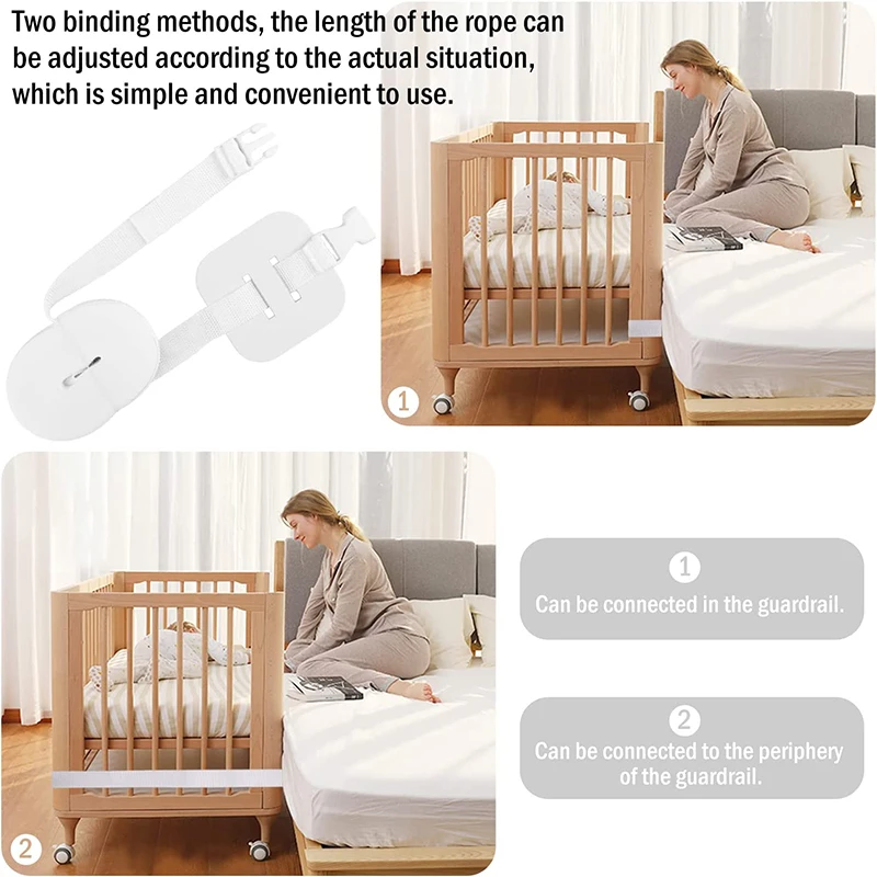 

Baby Crib Splicing Strap Child Bed Anti-Moving Fixing Belt Baby Bed Safety Belt High Quality Durable Baby Safety Supplies