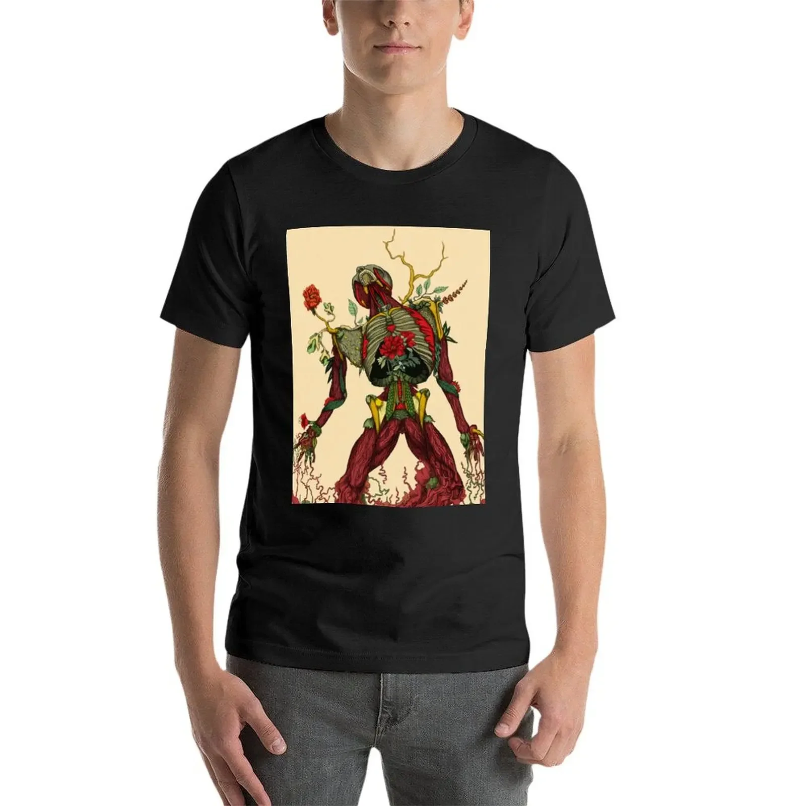 Винтажная футболка с изображением фактического рисунка дизайнерские рубашки