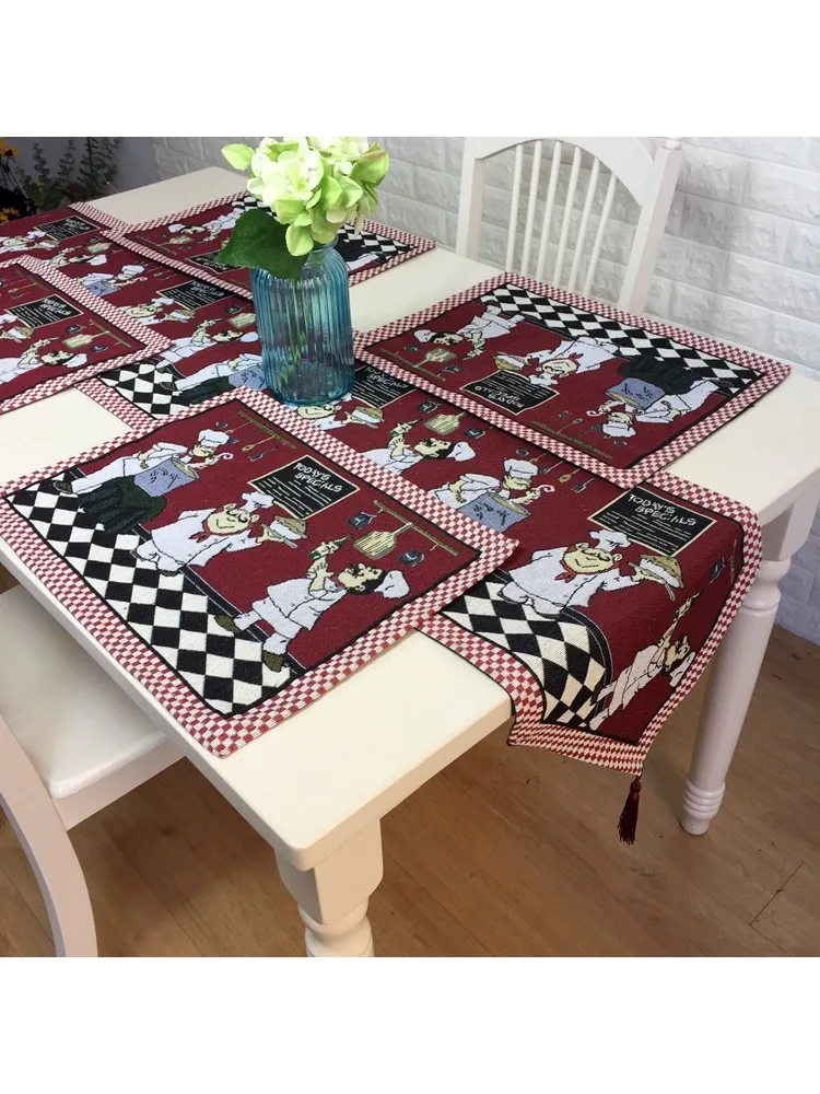 Декор для кухни набор салфеток стола льняные дорожки шеф-повара с героями