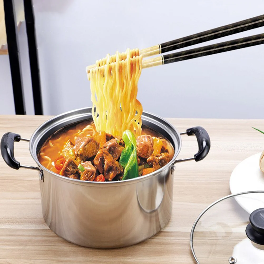 

Pot Soup Cooking Stainless Steel Stock Lid Pan Pasta Kitchen Milk Cookware Saucepan Noodle Stew Noodles Stockpot Boiling Hot