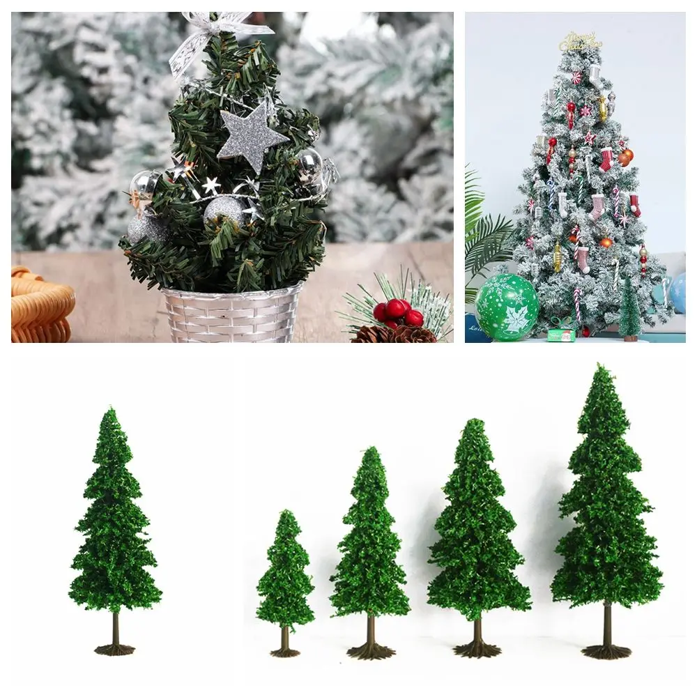 

10pcs Garden Decoration DIY Stereoscopic Miniature Train Railroad Layout Pine Trees HO Scale Cedar Model