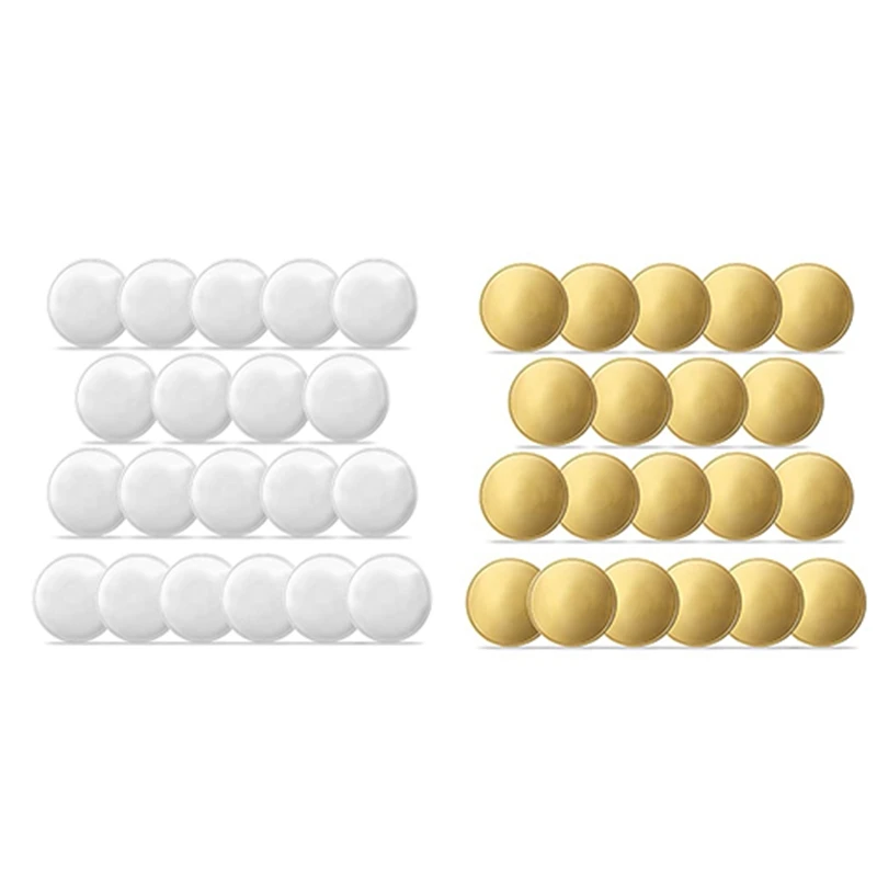 

20 Piece Plated Laser Blank Coins For Engraving 1.57Inch Round 0.11Inch Thick Metal Stamping Blank A