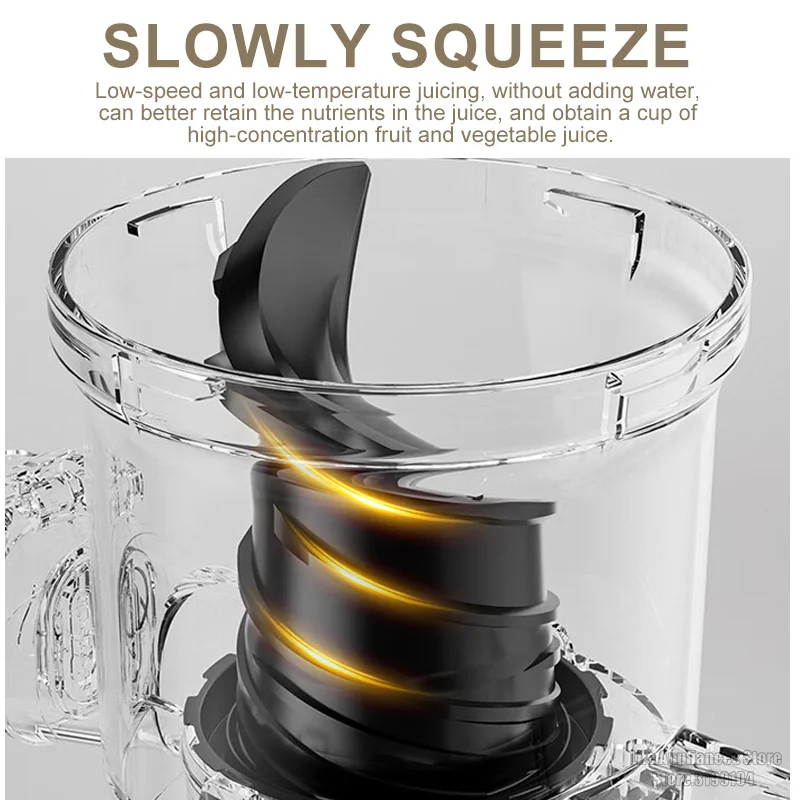 Электрическая соковыжималка Joyoung медленная для фруктов овощей оранжевая