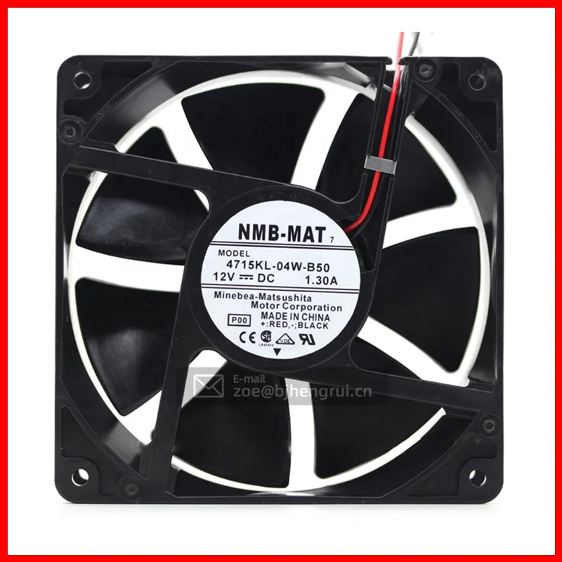 

NMB 4715KL-04W-B50 12038 120X120X38mm 12V DC 12W 1.30A 3600RPM 140CFM Ball Bearing Violent Chassis Server Axial Cooling Fan