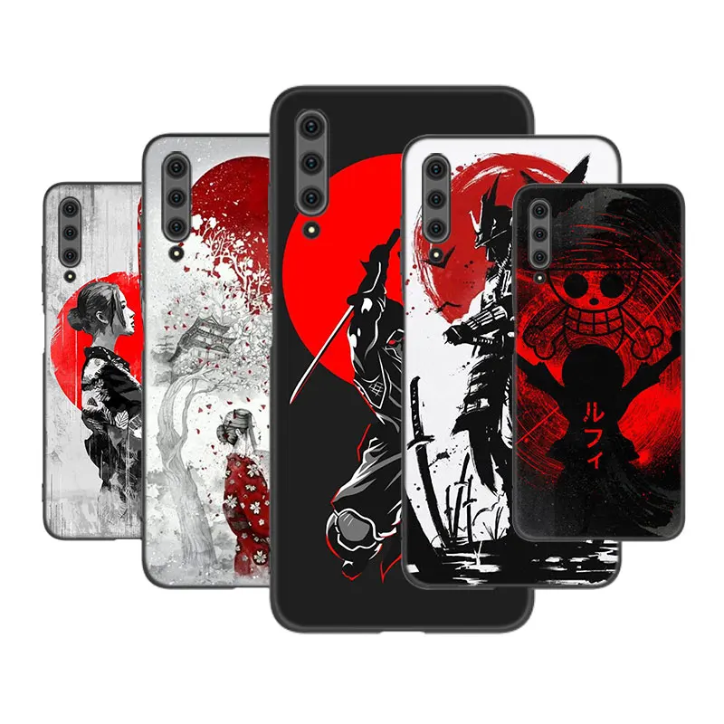 Red Sun Japanese Anime Phone Case For Huawei Honor 7A 8A 9X 20 Pro 8 10X Lite 7S 8C 8S 8X 9A 9C 10i 20i 20E 20S 30i Soft Cover
