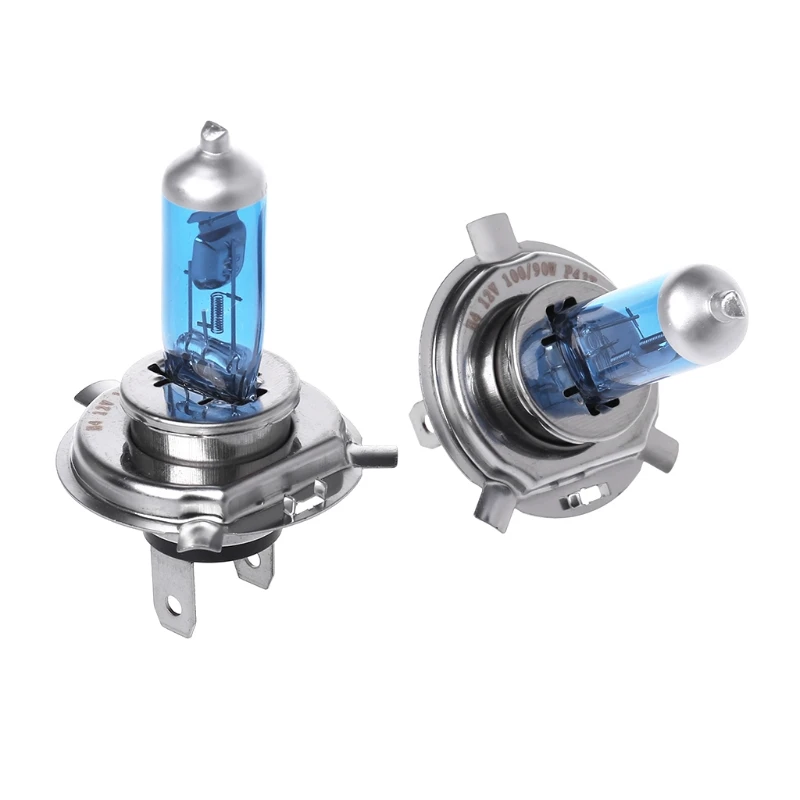 

2Pcs 100W 12V 6000K H4 Halogen Lamp Vehicle Headlight Indicator Light Lamp Bulb Easy Installation Halogen Bulb