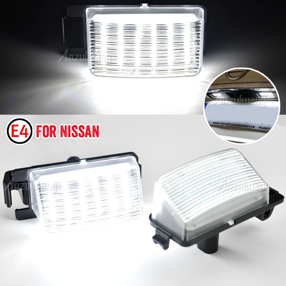 

2Pcs Led License Plate Light Number Plate Lamp Fit For Nissan Tiida Livina Versa For Infiniti Nissan Skyline V36 G35 G37 350Z