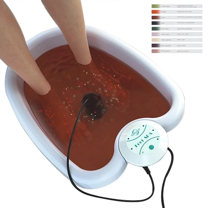 Detox Ionic Cleanse Foot Spa Bath Massager Machines Vibrating Electric Mini FootBath Whirlpool Care Arrays Aqua Health Therapy images - 6