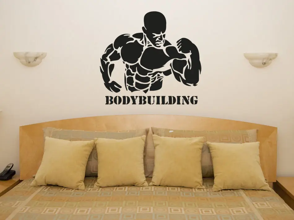 

Body Building Gym Exercise Muscle Workout Weights Wall Art Decal Sticker Picture Decor