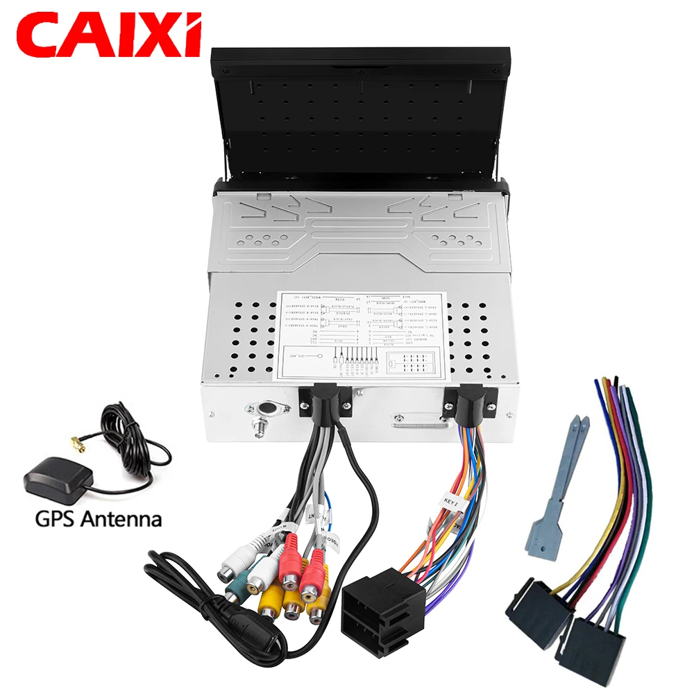 CAIXI 8-ядерный 4G + WIFI 7-дюймовый выдвижной экран 1 Din Android 10 Автомагнитола