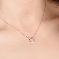 hellokitty necklace cartoon with jewelry hollow kitty cat pendant pendant female