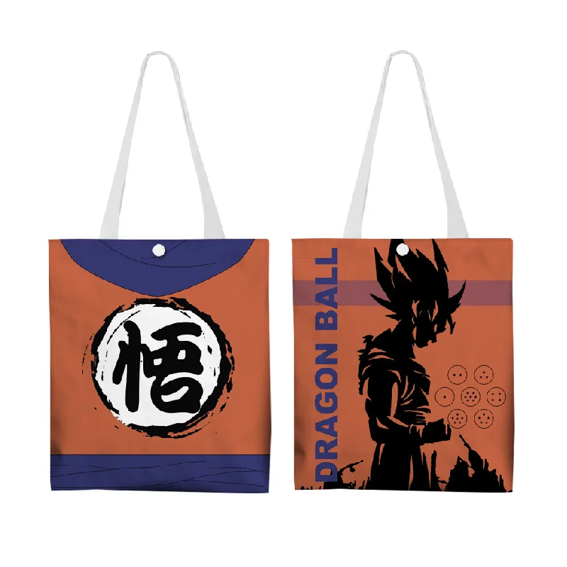 Холщовая Сумка серии Dragon Ball Goku двухсторонняя Экологически чистая многоразовая