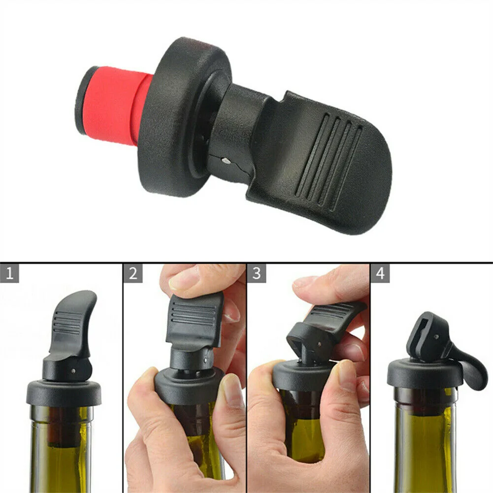 

2/4/6pc Wine Bottle Stopper Bar Hand Press Sealing Champagne Beers Cap Cork Plug Seal Lids Vacuum Fresh-keeping Wine Bottle Plug